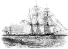 Capture of the "Anne D. Richardson" Slaver, by H.M. Steam-Frigate "Pluto", 1850. Creator: Unknown