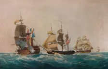 Capture of the Guillaume Tell c1805. Artist: Nicholas Pocock