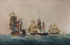 Capture of the Guillaume Tell c1805. Artist: Nicholas Pocock