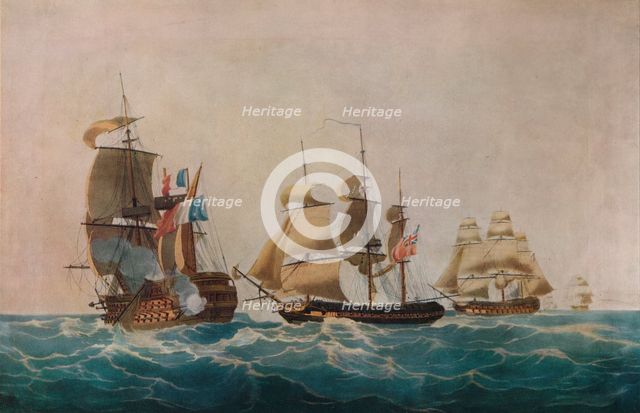 'Capture of the Guillaume Tell', c1805. Artist: Nicholas Pocock.