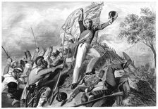 Capture of the guns by the Highlanders before Cawnpore 1857, (c1860)