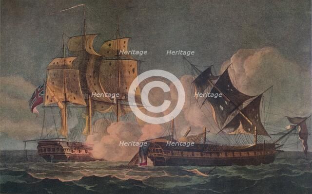 'Capture of the Forte', c1800. Artist: Thomas Whitcombe.