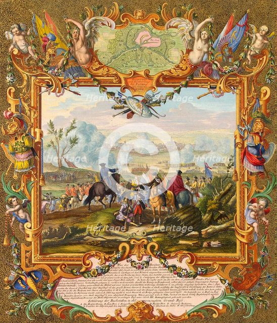 Capture of the Fortress of Audenarde by the Allied Troops in 1708, early 18th century. Creator: Corvinus, Johann August (1683-1738).