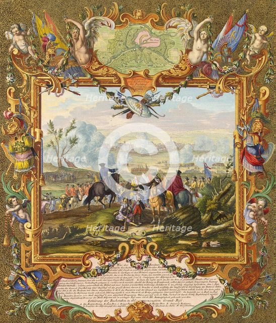 Capture of the Fortress of Audenarde by the Allied Troops in 1708, Early 18th cen.. Artist: Corvinus, Johann August (1683-1738)