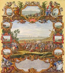 Capture of the French fortress of Menin by the Allied Troops in 1706, early 18th century. Creator: Corvinus, Johann August (1683-1738)