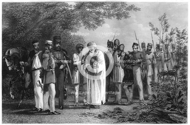 'Capture of the King of Delhi by Captain Hodson', 1858, (c1860). Artist: Unknown