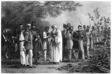 Capture of the King of Delhi by Captain Hodson 1858, (c1860)