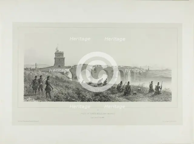 Capture of the Molle Bridge, 1854. Creator: Auguste Raffet.