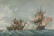 Capture of the Macedonian c1813. Artist: Jean Pierre-Marie-Jazet