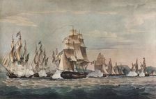 Capture of the Sparviére c1811. Artist: Nicholas Pocock