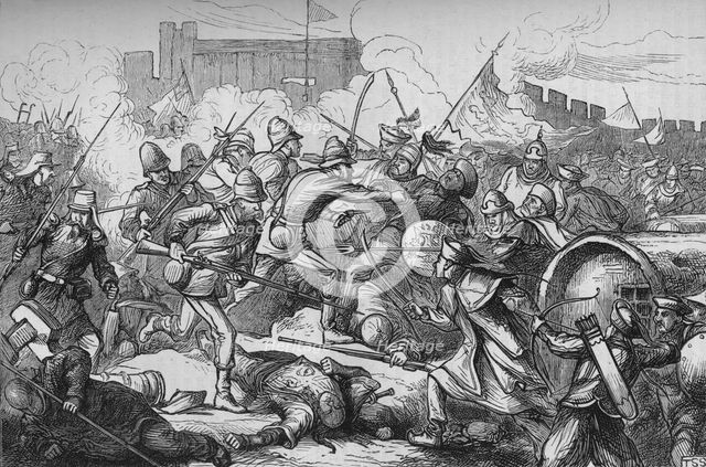 'Capture of the Peiho Forts', c1880. Artist: T.S.S.