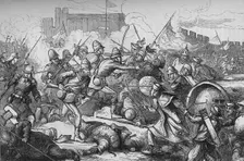 Capture of the Peiho Forts c1880. Artist: T.S.S