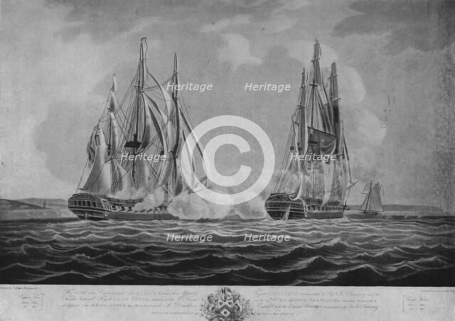 'Capture of the Reunion', c1794. Artist: John William Edy.