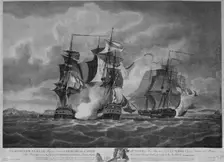 Capture of the Resistance and the Constance' c1798. Artist: Nicholas Pocock