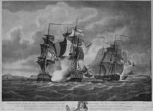 Capture of the Resistance and the Constance' c1798. Artist: Nicholas Pocock