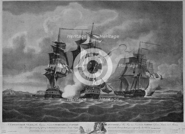 'Capture of the 'Resistance' and the 'Constance'' c1798. Artist: Nicholas Pocock.