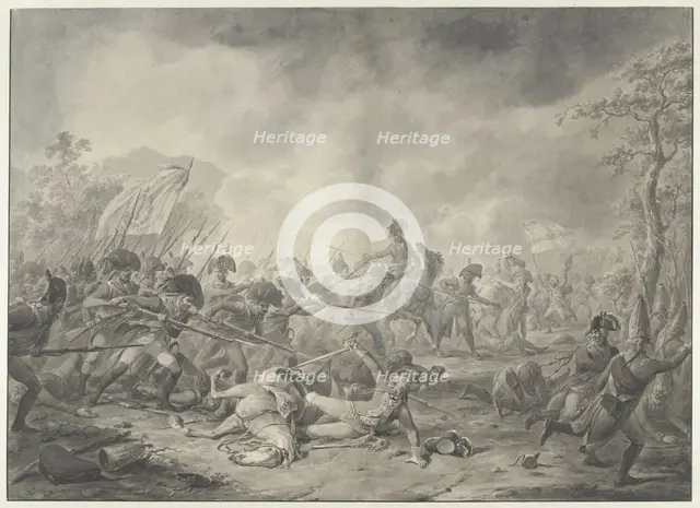 Capture of the Russian General Hermann during the Battle of Bergen, 1799, (c.1799-c.1805).  Creator: Dirk Langendijk.