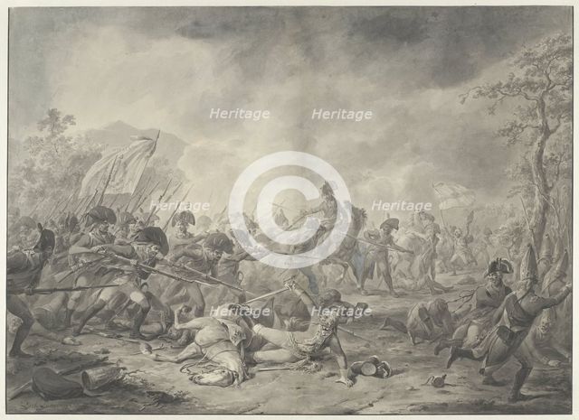 Capture of the Russian General Hermann during the Battle of Bergen, 1799, (c.1799-c.1805).  Creator: Dirk Langendijk.