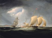 Capture of the Tripoli by the Enterprise, 1806/12. Creator: Thomas Birch