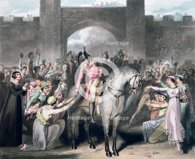 Capture of Toulouse, France, 10th April 1814 (1819). Creator: Thales Fielding.
