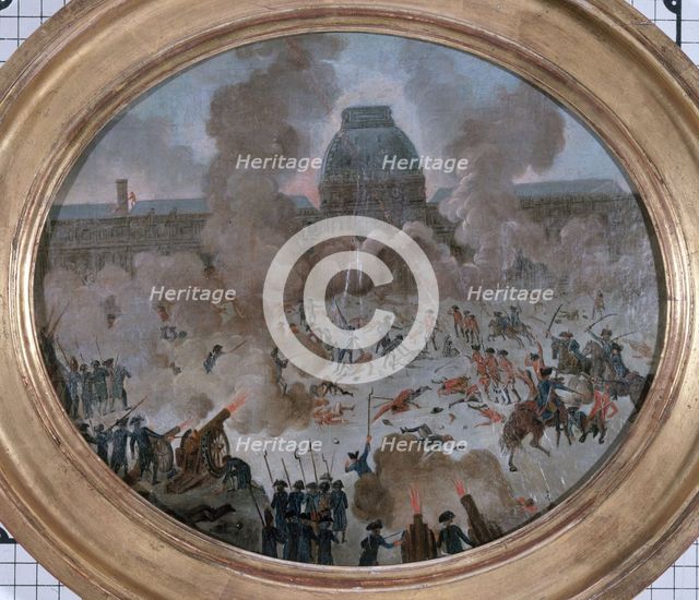 Capture of Tuileries, August 10, 1792, c1792. Creator: Unknown.