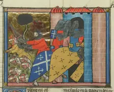 Capture of Tyre by the Venetians, 1124, 1337. Creator: Maître de Fauvel (active 1314-1340)