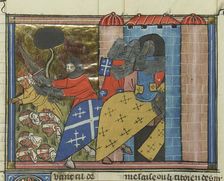 Capture of Tyre by the Venetians, 1124, 1337. Creator: Maître de Fauvel (active 1314-1340)