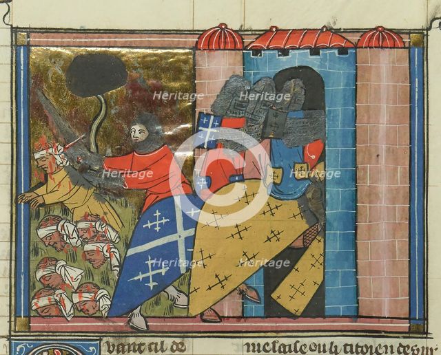 Capture of Tyre by the Venetians, 1124, 1337. Creator: Maître de Fauvel (active 1314-1340).