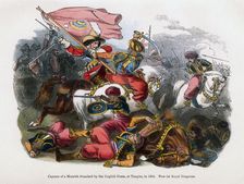 Capture of a Moorish standard by the English Horse, at Tangier, 1664