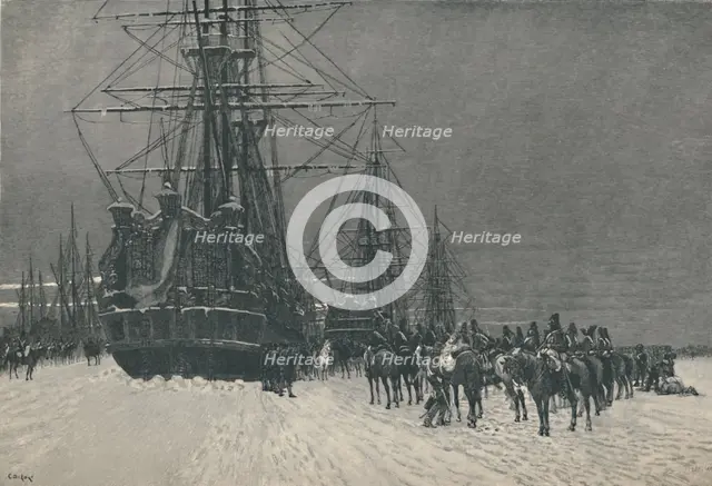 'Capture of a Dutch Fleet By Hussars of the French Republic, January, 1795', (1896). Artist: E.G.H. Del'Orme.
