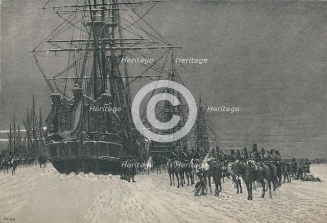 'Capture of a Dutch Fleet By Hussars of the French Republic, January, 1795', (1896). Artist: E.G.H. Del'Orme.