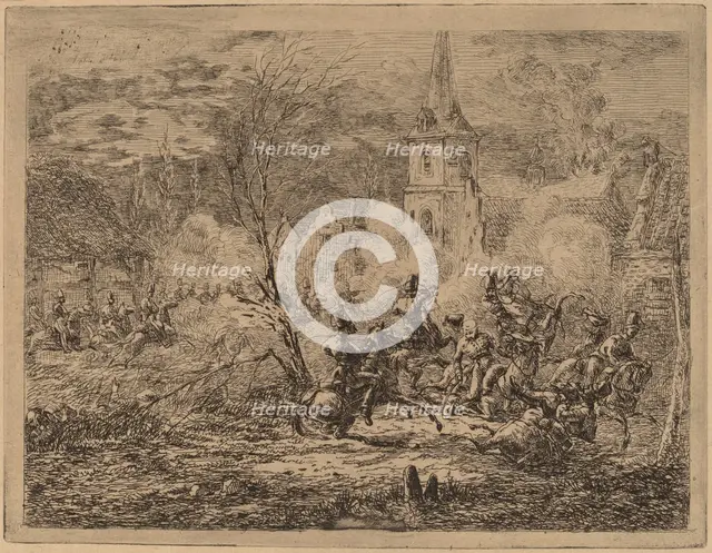 Capture of a Village (Prise d'un village). Creator: Gerhardus Emaus De Micault.