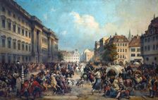 Capture of Berlin on 28 September 1760, 1849. Creator: Alexander von Kotzebue