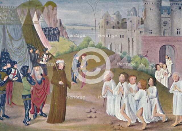 'Capture of Calais (Lambeth Palace Library), 14th century, (1903). Artist: Unknown.