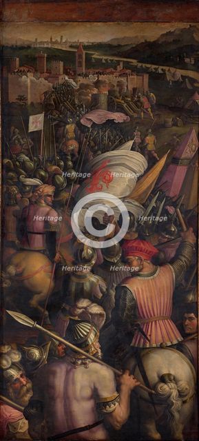 Capture of Cascina, 1563-1565. Artist: Vasari, Giorgio (1511-1574)