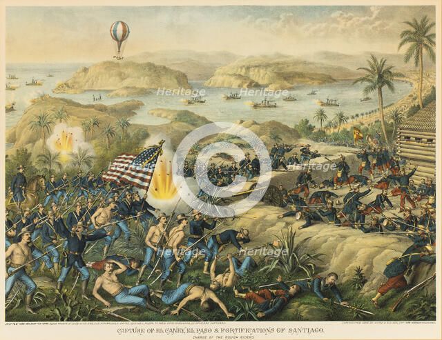 Capture of El Caney, El Paso, 1898. Creators: Unknown, Louis Kurz, Kurz and Allison.