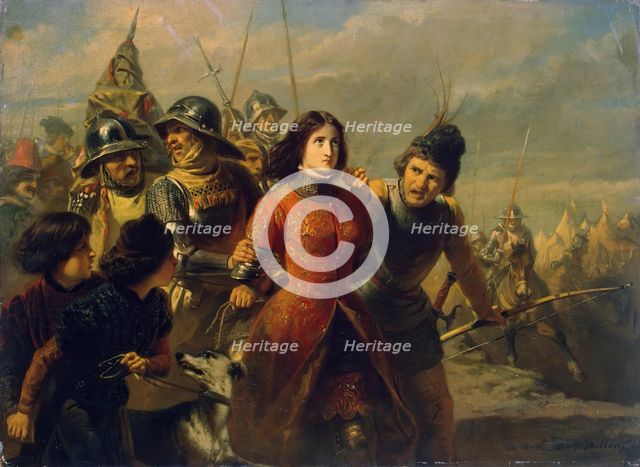 Capture of Joan of Arc, 1847. Creator: Adolphe-Alexander Dillens.