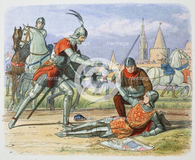Capture of Joan of Arc, Compiegne, France, 1430 (1864). Creator: James William Edmund Doyle.