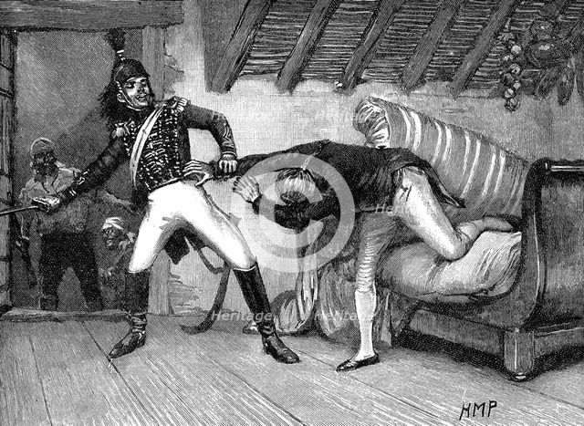 Capture of Manuel de Godoy, Duke of Alcudia, Spanish statesman, 1808. Artist: Unknown