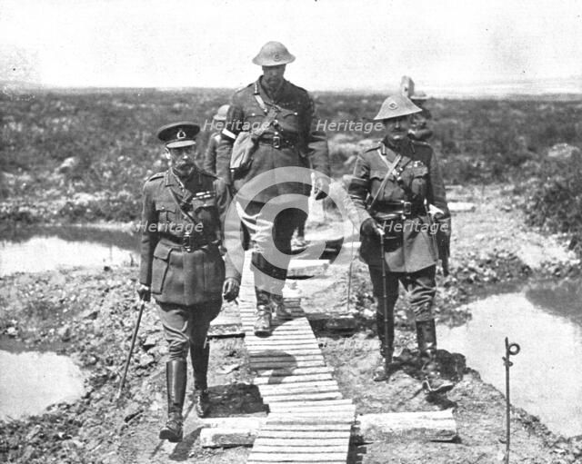 Capture of Messines Ridge; King George V, with Canadian General Currie... 1917 Creator: Unknown.