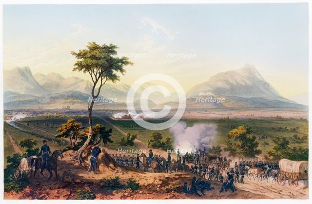 Capture of Monterey, pub. 1851. Creator: Carl Nebel (1805 - 1855).