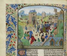 Capture of Orense by the English army, 1387, ca 1470-1475. Creator: Anonymous