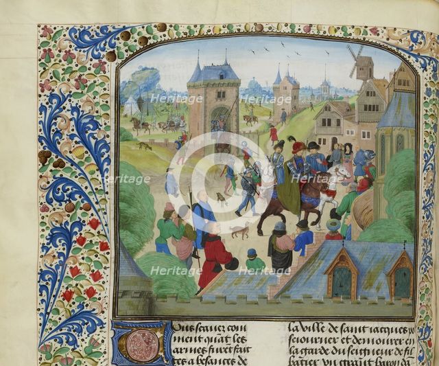 Capture of Orense by the English army, 1387, ca 1470-1475. Creator: Anonymous.