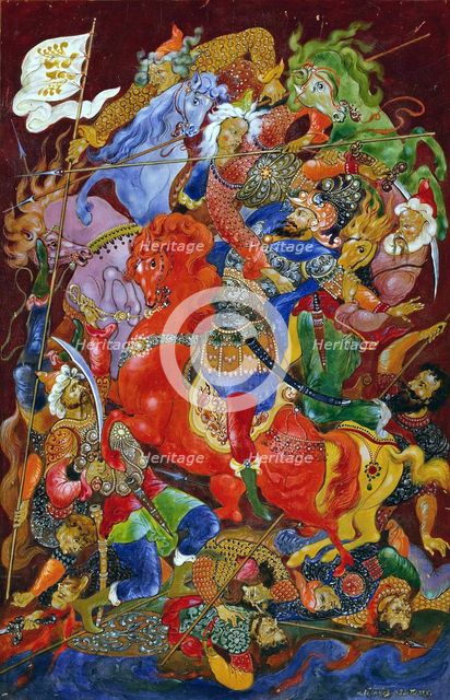 Capture of Prince Igor, 1932-1933.  Creator: Golikov, Ivan Ivanovich (1886-1937).
