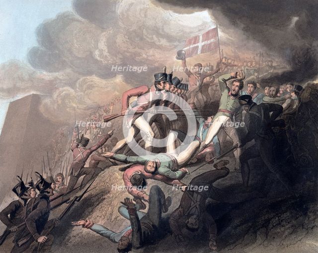 Capture of San Sebastian, Spain, 31st August 1813 (1819). Creator: Thales Fielding.