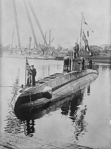Captured German mine-layer, 1916. Creator: Bain News Service