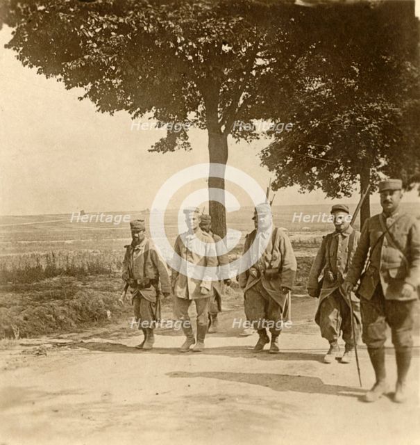 Captured German sharpshooter, Champagne, northern France, c1914-c1918. Artist: Unknown.