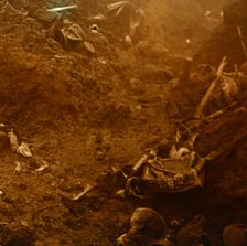 Captured enemy trench, Les Éparges, northern France, 1915