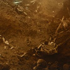 Captured enemy trench, Les Éparges, northern France, 1915