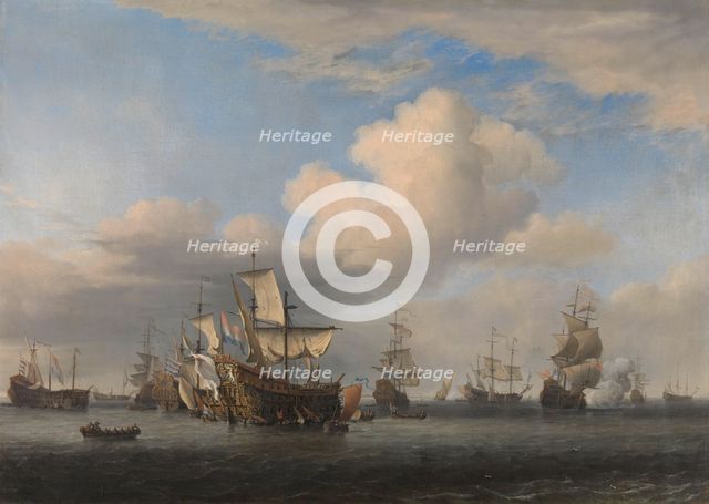 Captured English Ships after the Four Days’ Battle, c.1666. Creator: Willem van de Velde the Younger.
